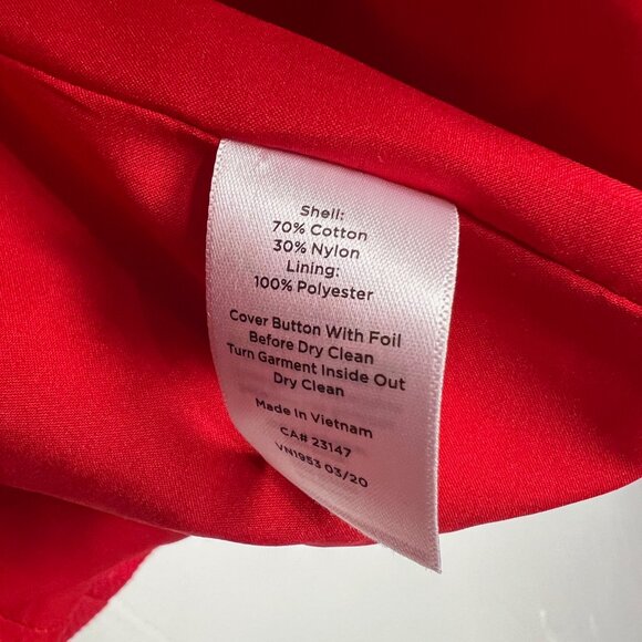 Talbots Plus Petite Red Blazer Aberdeen Twill Two Button Jacket 18WP 1X - Picture 4 of 6